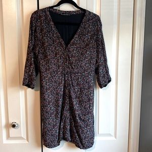 Abercrombie & Fitch Floral Long Sleeve Button-Up Dress